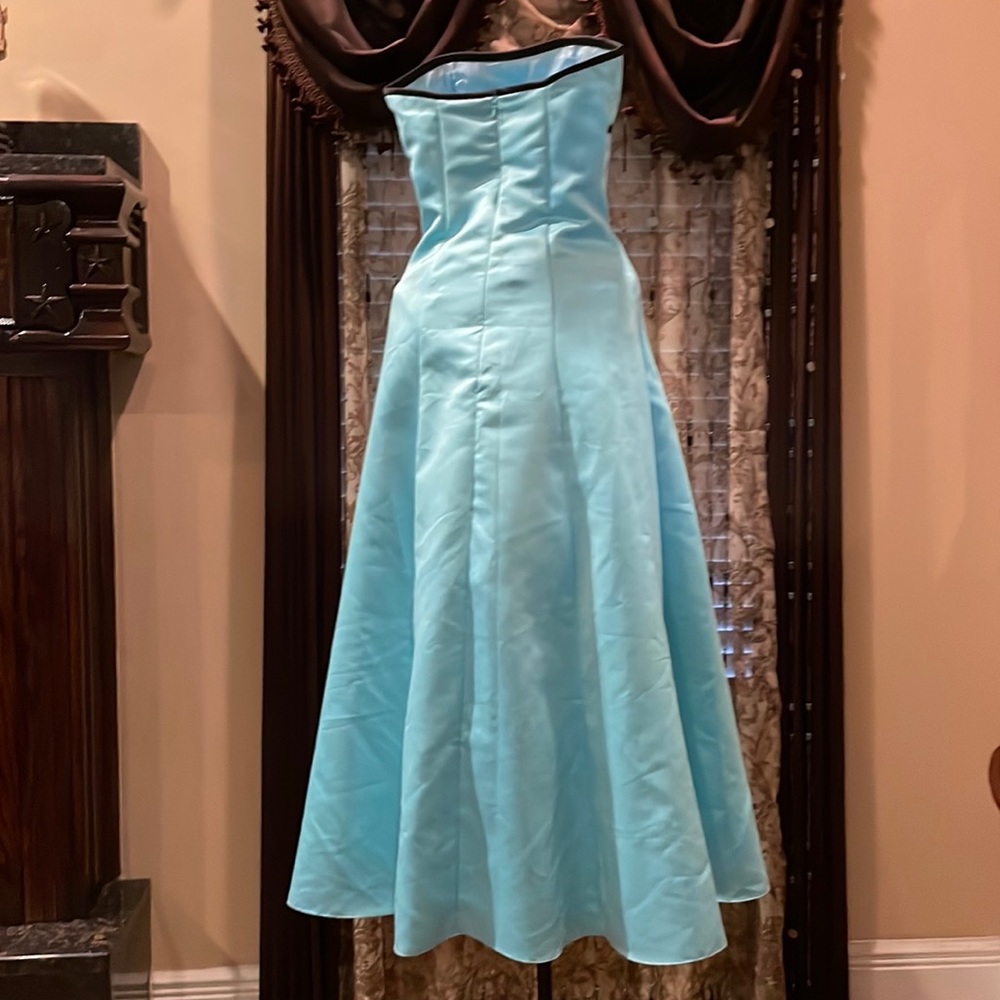 Gunne Sax 5/6 Jessica McClintock Strapless Prom Homecoming Formal Gown - Picture 15 of 16